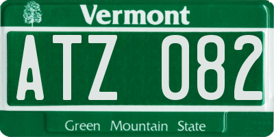 VT license plate ATZ082