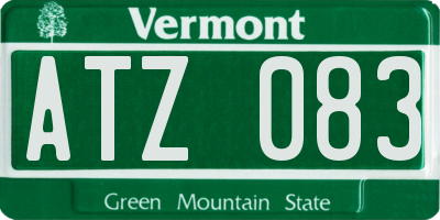 VT license plate ATZ083
