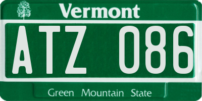 VT license plate ATZ086