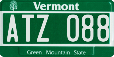 VT license plate ATZ088