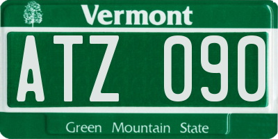 VT license plate ATZ090