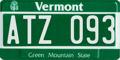 VT license plate ATZ093