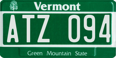 VT license plate ATZ094