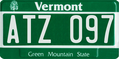 VT license plate ATZ097