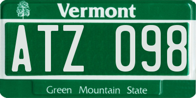 VT license plate ATZ098