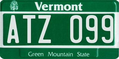 VT license plate ATZ099