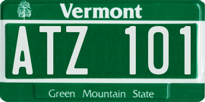 VT license plate ATZ101