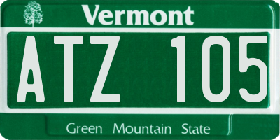 VT license plate ATZ105