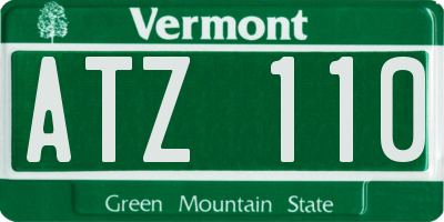 VT license plate ATZ110