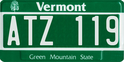 VT license plate ATZ119