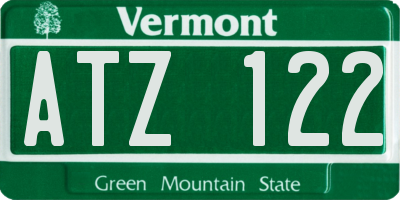 VT license plate ATZ122