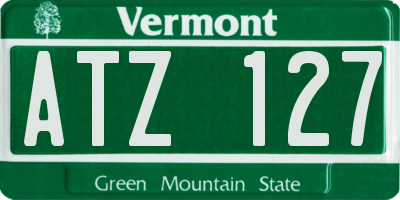 VT license plate ATZ127