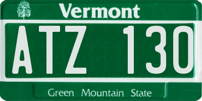 VT license plate ATZ130