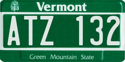 VT license plate ATZ132