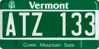 VT license plate ATZ133