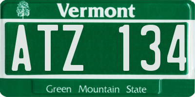 VT license plate ATZ134