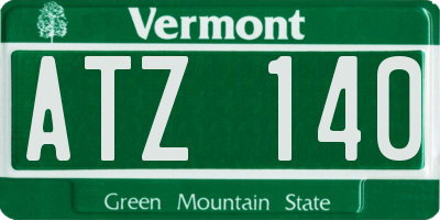 VT license plate ATZ140