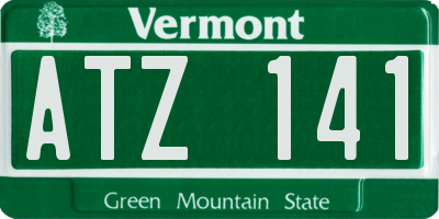 VT license plate ATZ141