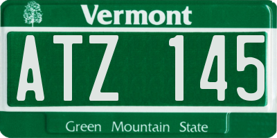 VT license plate ATZ145
