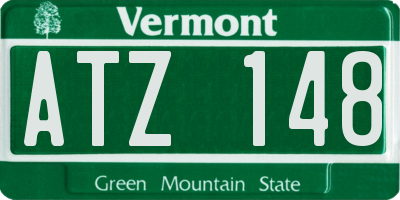 VT license plate ATZ148