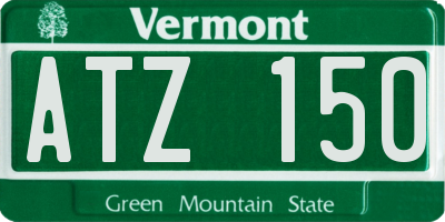 VT license plate ATZ150