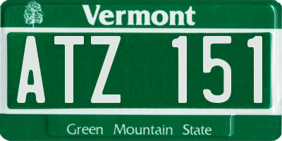 VT license plate ATZ151