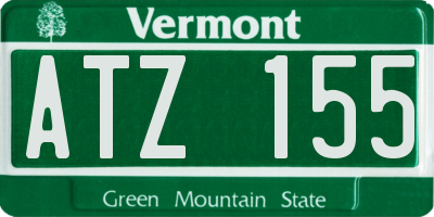 VT license plate ATZ155