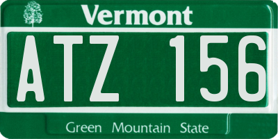 VT license plate ATZ156