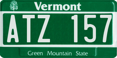 VT license plate ATZ157
