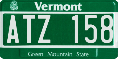 VT license plate ATZ158