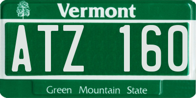 VT license plate ATZ160