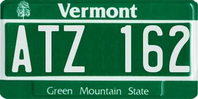 VT license plate ATZ162