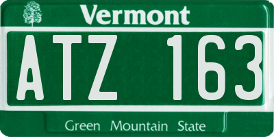 VT license plate ATZ163