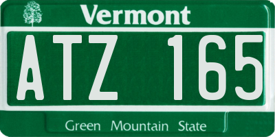 VT license plate ATZ165