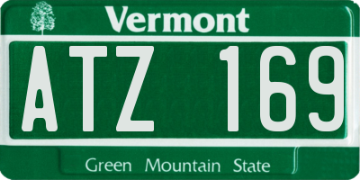 VT license plate ATZ169