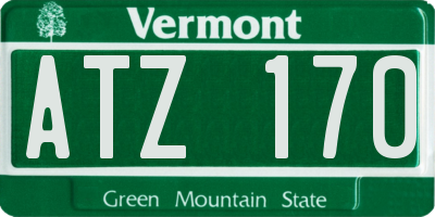 VT license plate ATZ170