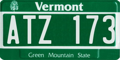 VT license plate ATZ173