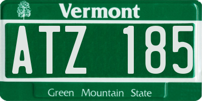VT license plate ATZ185