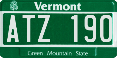 VT license plate ATZ190
