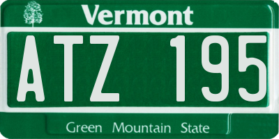 VT license plate ATZ195