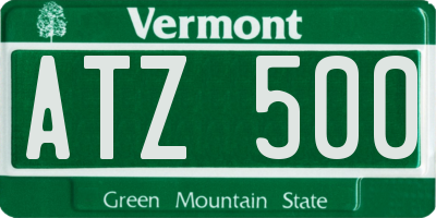 VT license plate ATZ500