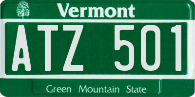 VT license plate ATZ501