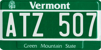 VT license plate ATZ507