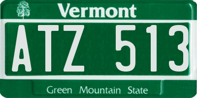 VT license plate ATZ513