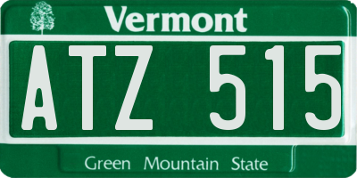 VT license plate ATZ515