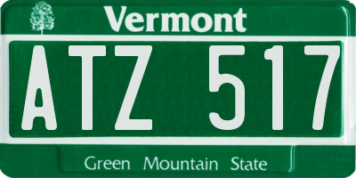 VT license plate ATZ517