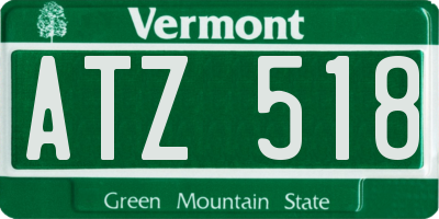 VT license plate ATZ518
