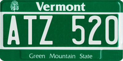 VT license plate ATZ520