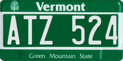 VT license plate ATZ524