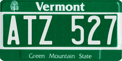 VT license plate ATZ527
